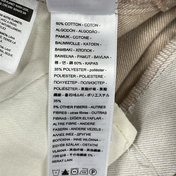 NWT Levis Made and Crafted Japanese Denim Column Pant Ankle Cream Sand Sz 32 - Picture 16 of 16